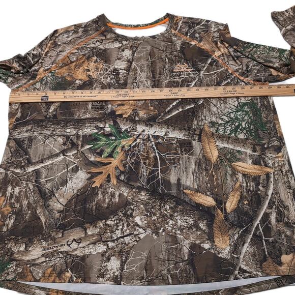 RealTree Edge Camo T-Shirt Mens Size 3XL Long Sleeve Hunting Outdoor Stretch - Picture 8 of 16